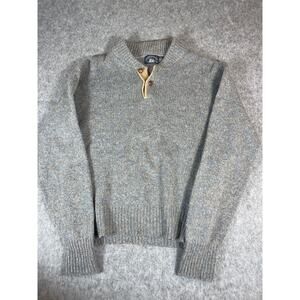 Vintage 90s Boat House Row 1/4 Button Pullover Sweater Mens XL Gray Wool Blend